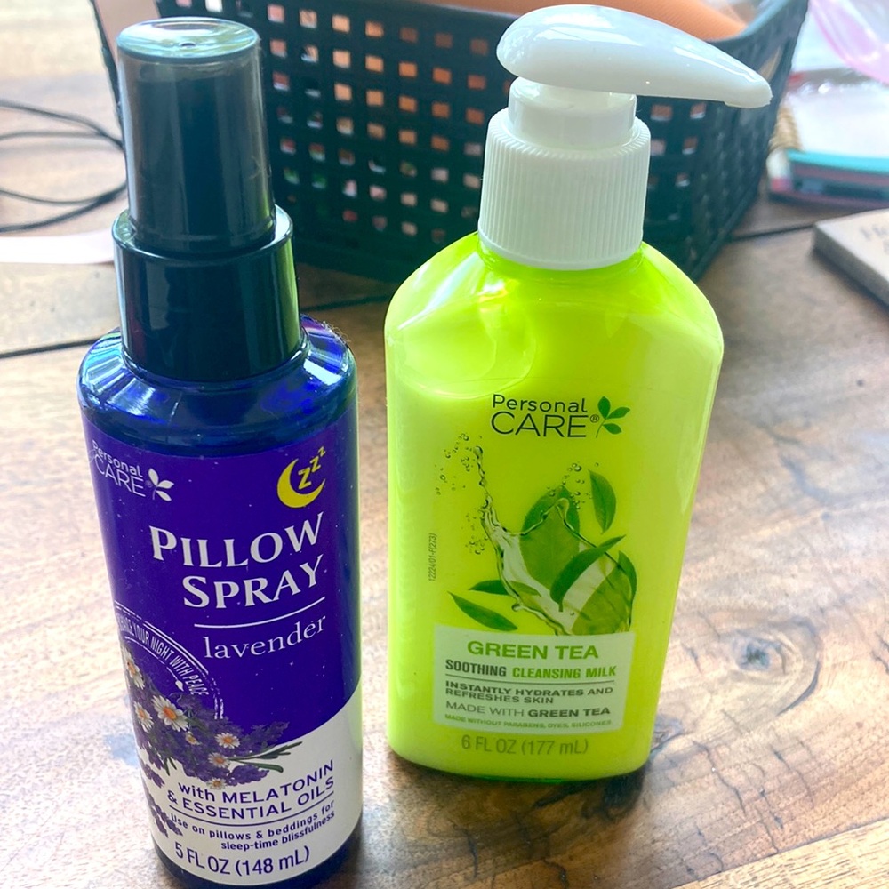 Lavender Pillow Spray and Green Tea Cleansing Milk Set